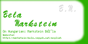 bela markstein business card